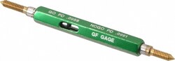MSC&nbsp;GF Gage Plug Thread Gage, #4-40, 2B Class, Double End Go & No Go