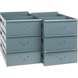 MSC&nbsp;Value Collection Bin Shelving Unit with Drawer, Steel, Powder Coated, 11.1 in Wide