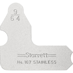 MSC&nbsp;Starrett Radius Gage, 9/64 Inch, Convex & Concave, Stainless Steel, Satin Chrome