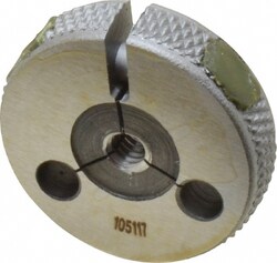 MSC&nbsp;GF Gage Threaded Ring Gage, #8-32 Thread, UNC, Class 3A, Go/No Go
