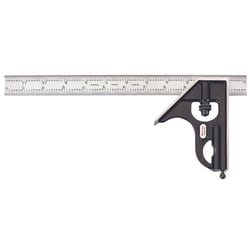 MSC&nbsp;Starrett Combination Square, 12 in Blade, Square Head, 16R