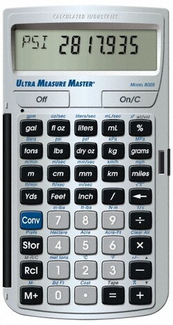 MSC&nbsp;Calculated Industries Handheld Calculator, 11-Digit LCD, 400 Function, Silver