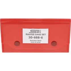 MSC&nbsp;SPI Radius Gage Set, Stainless Steel, 0.01-0.5 in, 26 pc