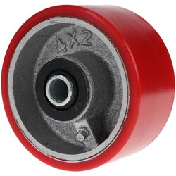 MSC&nbsp;Value Collection Caster Wheel, Polyurethane, 4 in Dia, 2 in Wide, 1/2 in Axle