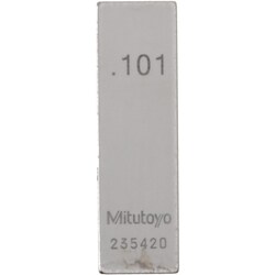 MSC&nbsp;Mitutoyo Gage Block, Rectangle, 0.101 in, Steel, Grade AS-1