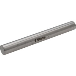MSC&nbsp;Vermont Gage Plug & Pin Gage, Class ZZ Minus, 6.00 mm Diameter, 2 inch OAL