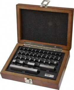 MSC&nbsp;Value Collection Gage Block Set, Steel, AS-1, 36 Pc, 0.05-4 in