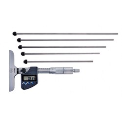 MSC&nbsp;Mitutoyo Electronic Depth Micrometer, 0-6 inch, 4 inch Base, 6 Rods