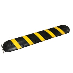 MSC&nbsp;Plasticade Premium Speed Bump, 72 in, Vulcanized Rubber, 8 Cat Eye Reflectors