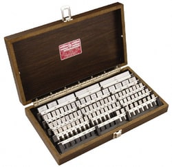 MSC&nbsp;Starrett Gage Block Set, Steel, 88 Pc, Grade 0, Metric