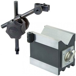 MSC&nbsp;Noga V-Block, 2.0472 in Max Capacity, 90 Degree V Angle, Magnetic Steel