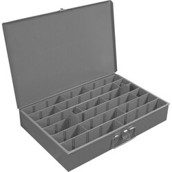 MSC&nbsp;Durham Compartment Box, 18 x 12 x 3 in, Steel, Adjustable, Blue