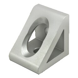 MSC&nbsp;80/20 Inc. Inside Corner Bracket, 15 Series, 2 Hole, Gusseted, Aluminum