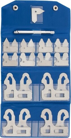 MSC&nbsp;Value Collection Radius Gage Set, Steel, 1/64-1/2 in Radius, 25 pc