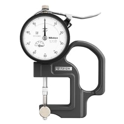 MSC&nbsp;Mitutoyo Dial Thickness Gage, 0-1/2 in Range, 0.001 in Graduation, 1.1811 in Throat Depth