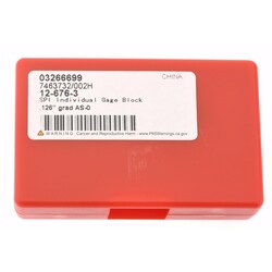 MSC&nbsp;SPI Gage Block, Rectangle, Steel, 0.126 Inch, Grade 0