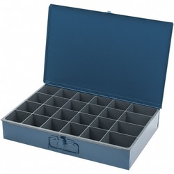 MSC&nbsp;Plano Molding Compartment Box, 4 in Width, 7 Fixed Compartments, Clear