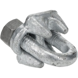 MSC&nbsp;Value Collection Wire Rope Clip, 3/8 in Rope Diameter, Malleable Iron, Galvanized