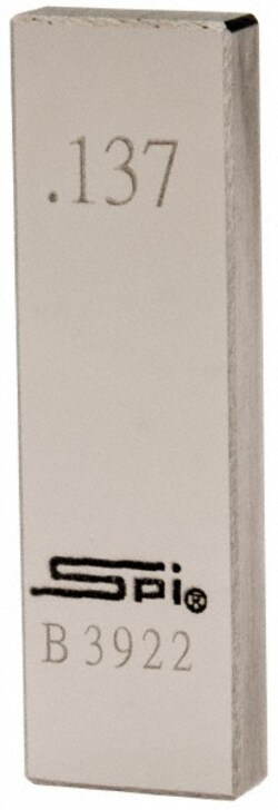 MSC&nbsp;SPI Gage Block, Rectangle, Steel, 0.137 Inch, Grade 0