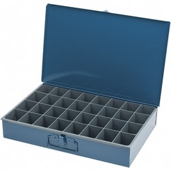MSC&nbsp;Plano Molding Storage Box, 5 in Width, 2 in Depth, Clear/Red