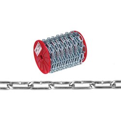 MSC&nbsp;Campbell Welded Chain, #2/0, Straight Link, Zinc Finish