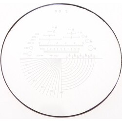 MSC&nbsp;SPI Optical Comparator Reticle, 1-3/8 in Dia, 10x, #6