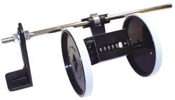 MSC&nbsp;Trumeter Length Counter, 18 in Knurled Aluminum Wheel, Full Feet, Top Coming