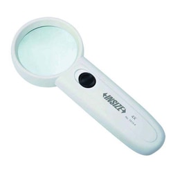 MSC&nbsp;Insize USA LLC Lighted Magnifier, 4x, Round, Glass