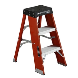MSC&nbsp;Louisville Step Ladder, 3 Step, Fiberglass, Type IA, 375 lb Capacity
