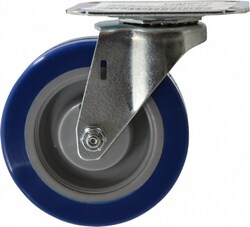 MSC&nbsp;E.R. Wagner Swivel Top Plate Caster, 4 in Wheel, Polyurethane, 275 lb Capacity