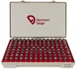 MSC&nbsp;Vermont Gage Plug Gage Set, Class ZZ, 0.5015 to 0.6255 in, 125 Pc