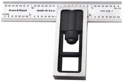 MSC&nbsp;TESA Brown & Sharpe Double Square, 4 Inch Long, 16R, Hardened Steel