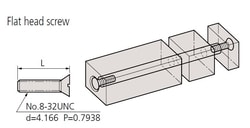 MSC&nbsp;Mitutoyo Flat Head Screw, For Square Gage Blocks, 15.8 mm Length