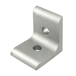 MSC&nbsp;80/20 Inc. Inside Corner Bracket, 40 Series, 2 Hole, Aluminum, Clear Anodized
