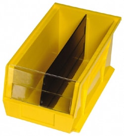 MSC&nbsp;Quantum Storage Bin Divider, Polypropylene, Black, FDA Approved