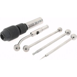 MSC&nbsp;SPI Center Finder Set, 0.0002 inch Accuracy, 0.1 inch Head, 5 Piece
