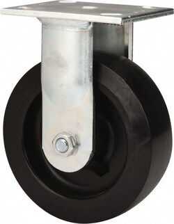 MSC&nbsp;E.R. Wagner Caster, Rigid, Polyolefin, 6 inch, 640 lb Capacity