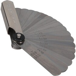 MSC&nbsp;PEC Tools Feeler Gage Set, 26 Piece, 0.0015-0.035 in, Parallel, Tempered Steel