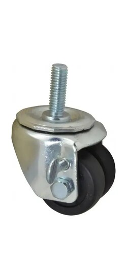 MSC&nbsp;E.R. Wagner Rigid Caster, Polyolefin, 4 inch Wheel, 375 lb Capacity