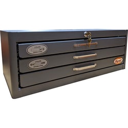 MSC&nbsp;Huot End Mill Storage, 3 Drawer, 1/16-1 in, Steel
