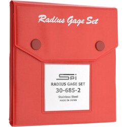 MSC&nbsp;SPI Radius Gage Set, Stainless Steel, 9/16 to 1 in Radius, 8 pc, Satin Chrome Finish