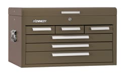 MSC&nbsp;Kennedy Tool Chest, 5 Drawers, Steel, Brown, Ball Bearing Slides