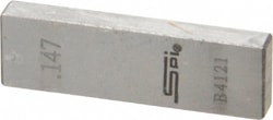 MSC&nbsp;SPI Gage Block, Rectangle, 0.147 in, Grade 0, Steel, NIST Certified