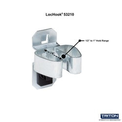 MSC&nbsp;Triton Products Spring Clip Pegboard Hook, 1.5 in Projection, Steel, Zinc