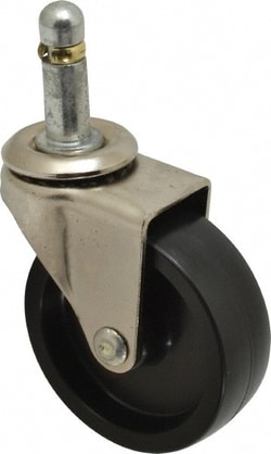 MSC&nbsp;E.R. Wagner Stem Mount Swivel Caster, 2.5 inch, Polyolefin, 115 lb