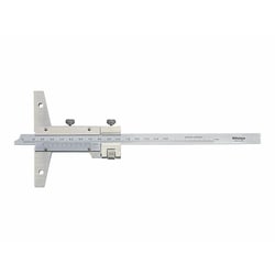 MSC&nbsp;Mitutoyo Vernier Depth Gage, 0-300mm Range, 0.02mm Graduation, 0.04mm Accuracy