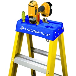 MSC&nbsp;Louisville Foldable Step Ladder, 3 Step, Fiberglass, 250 lb Capacity, 4 ft Height