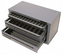 MSC&nbsp;Huot Reamer Dispenser, 3 Drawer, 0.123-1/2 in Reamer Dia, 14-5/8 in Wide