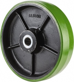 MSC&nbsp;Albion Caster Wheel, polyurethane on iron, 12 in Dia, 3 in Wide, 1-1/4 in Axle