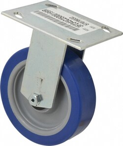 MSC&nbsp;E.R. Wagner Rigid Top Plate Caster, Polyurethane, 5 Inch Wheel Diameter, 450 Pound Capacity